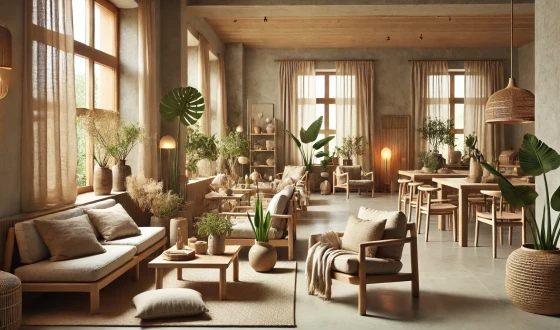 Doğal Malzemelerle Sıcak ve Davetkar Mekanlar